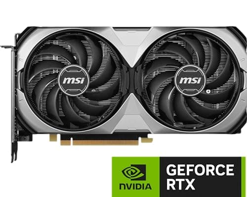 MSI Gaming RTX 4070 Super 12G Ventus 2X OC Graphics Card (NVIDIA RTX 4070 Super, 192-Bit, Extreme Clock: 2520 MHz, 12GB GDRR6X 21 Gbps, HDMI/DP, Ada Lovelace Architecture)