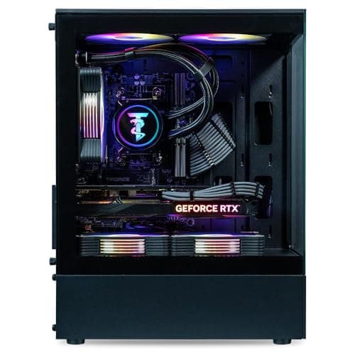 ViprTech Stryker 3.0 Liquid-Cooled PC - AMD Ryzen 7 (4.1GHz Turbo), RTX 3060 12GB, 32GB DDR4 3200, 1TB NVMe SSD, 700W PSU, WiFi BT, Win 11 Pro, RGB, Gaming Desktop Computer Prebuilt, Black