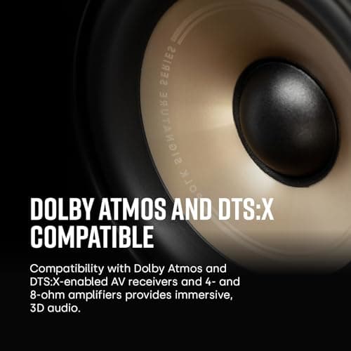 Polk Signature Elite ES10 Surround Loudspeaker - Hi-Res Audio Certified, Dolby Atmos & DTS:X Compatible, 1" Tweeter & 4" Woofer, Power Port Technology for Effortless Bass (Pair, Stunning Black)