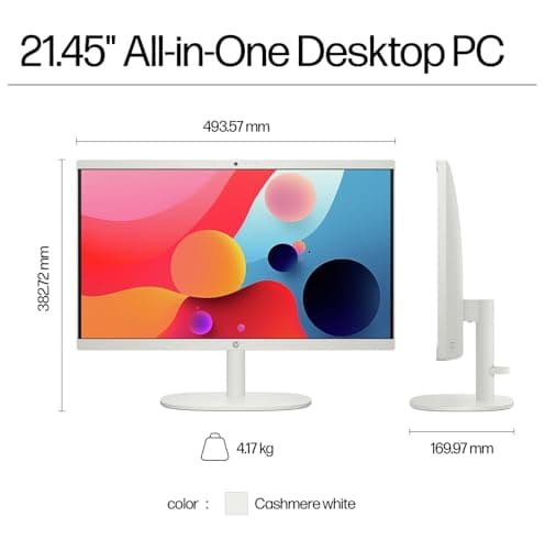 HP 22" All-in-One Desktop Computer for Home and School, Intel Quad-Core Processor (Beat i3-1110G4), FHD Display, 32GB DDR5 RAM, 640GB Storage, WiFi 6, Bluetooth, Business AIO, Windows 11 Pro(Renewed)