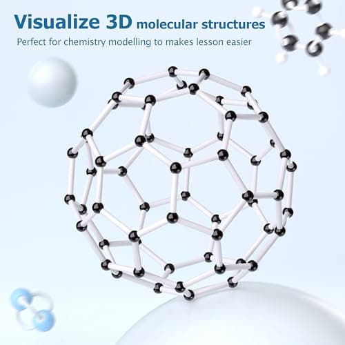 Molecular Model Kit, 444 Pcs Organic Molecular Chemistry Set, Atom Element Model Kit for Lessons in Chemistry, Molecular Structures Building kit, Ochem Science Gift for Teachers and Students