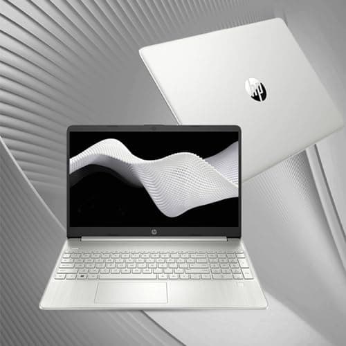 HP Essential Laptop, 15.6" FHD Display, Intel Core i3-1215U, 12GB RAM, 512GB PCIe SSD, Fingerprint Reader, Webcam, Type-C, HDMI, SD Card Reader, Wi-Fi, Windows 11 Home, Silver