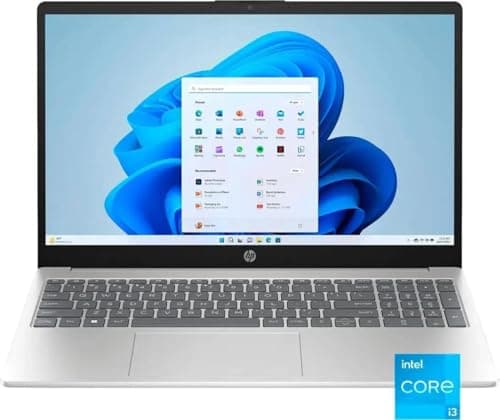 HP 15.6" HD Touch Screen Laptop | Intel Core i3-1215U (6 Cores, 8 Threads) | Intel UHD Graphics | Silver | 8GB RAM | 256GB SSD | Windows 11 S | Bundle with Stylus Pen