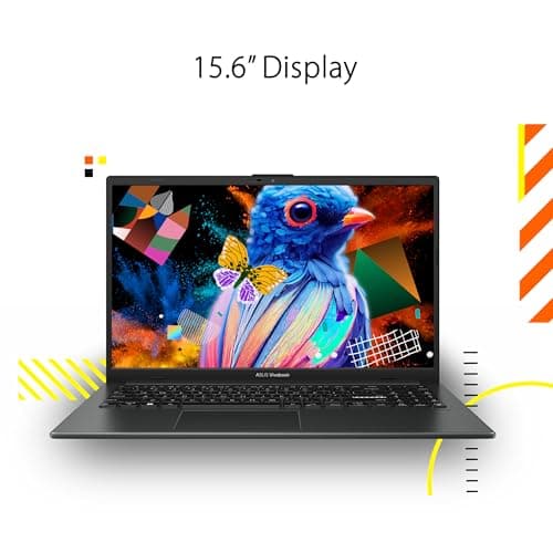 ASUS Vivobook Go 15.6” FHD Slim Laptop, AMD Ryzen 3 7320U Quad Core Processor, 8GB DDR5 RAM, 256GB SSD, Windows 11 Home, Fast Charging, Webcam Shield, Military Grade Durability, Black, E1504FA-AB34