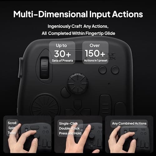 TourBox Elite - Bluetooth Controller for Video Photo Editing Color Grading, Davinci Resolve Speed Editor, MacOS/Windows, Lightroom Photoshop Premiere Final Cut Pro Programmable Keyboard