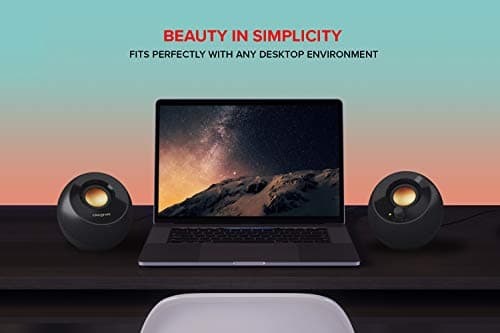 Creative Pebble Plus 2.1 USB-Powered Desktop Speakers with Powerful Down-Firing Subwoofer and Far-Field Drivers, Up to 8W RMS Total Power for Computer PCs and Laptops (Black)