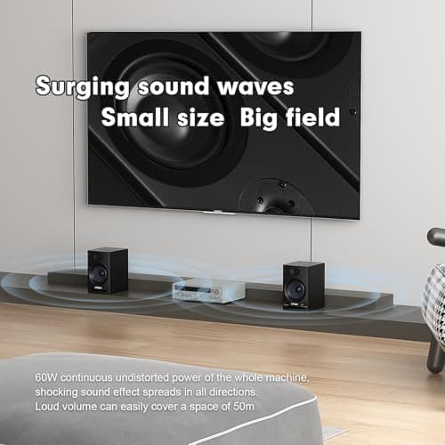 Ortizan C7 Dual-Mode 2.0 Studio Monitors, Active Monitor Speakers for Near Field Music Production, Bluetooth 5.3 Wireless Computer PC Monitor Gaming Bookshelf Speakers(Pair, Black)