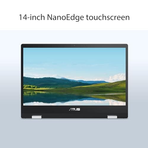 ASUS Chromebook Flip CX1 Convertible Laptop, 14" FHD NanoEdge 360-degree Touchscreen, Intel Celeron N4500 Processor, 128GB eMMC Storage, 8GB RAM, ChromeOS, Transparent Silver, CX1400FKA-AS88FT