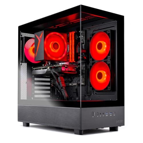 Skytech Azure Gaming PC Desktop, Intel i5 14400F 2.5 GHz (4.7GHz Turbo), NVIDIA RTX 5060 8GB, 1TB NVMe SSD, 32GB DDR5 RAM 5200 RGB, 650W Gold PSU, Wi-Fi, Win 11
