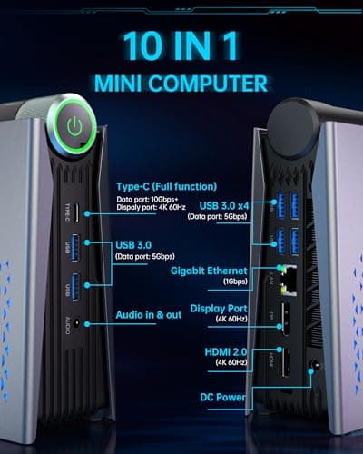 ACEMAGICIAN [Gaming PC Ryzen Mini PC, AMD Ryzen 7 Pro 5875U 16GB DDR4 512GB NVME SSD Mini Desktop Computer,11 Pro Mini PC Gaming[WiFi6/BT5.2] [4K UHD/RGB Lights/3 Adjustable Mode]