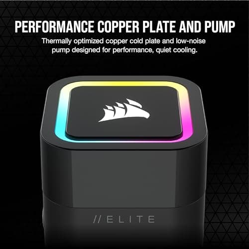 Corsair H60x RGB Elite Liquid CPU Cooler - 16 Dynamic RGBLEDs - SP120 Elite Series PWM Fan with AirGuide Technology - Intel® LGA 1700, 1200, 115X, 2066, AMD® AM5/AM4 Sockets - Black