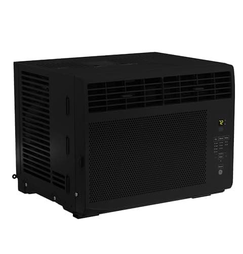GE Window Air Conditioner Unit, 6,000 BTU for Small Rooms up to 250 sq ft. with Adjustable Fan and Cooling Settings, Perfect for Bedroom or Living Room, Easy Install Kit Included, Black