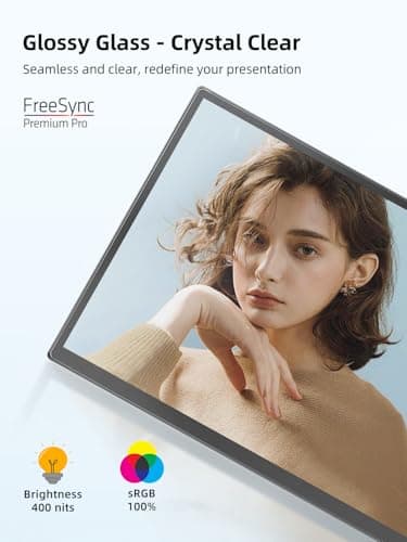EVICIV 18.5” Portable Monitor Touchscreen | 120HZ 1ms Gaming Monitor | FreeSync, HDR | 400Nits | 1080P FHD IPS | 100% sRGB | VESA & Smart Case | Large Travel External Second Screen for Laptop, Switch