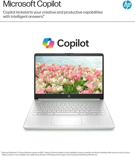 HP Business Student Laptop Computer - Windows 11 Pro & Microsoft Office Lifetime | 14 inch HD | AI-Powered, 12 Hr Batter N-Serious Laptop| 16GB RAM, 128GB UFS, 256GB Extend Micro SD | Green