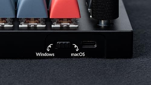Keychron Q11 QMK/VIA TKL Split Keyboard Ergonomic, 91 Keys 75% Layout Wired Mechanical Gaming Keyboard Mac & Windows with Full Alu Frame, PBT Keycaps & Knobs, RGB Backlight Hot-Swappable Red Switch