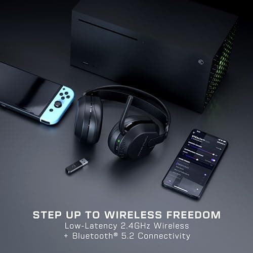 Turtle Beach Stealth 500 Wireless Gaming Headset Licensed for Xbox Series X|S, Compatible with Xbox One, Bluetooth, PC, Mobile, 40 Hr Battery, Memory Foam Cushions, Flip-to-Mute Mic, Black