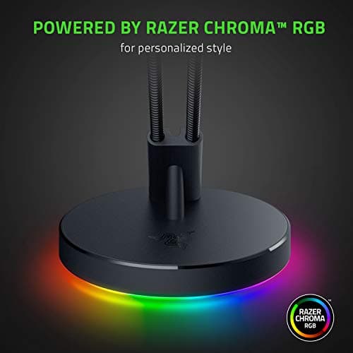 Razer Gaming Mouse Bungee V3 Chroma: Drag-Free Wired Mouse Support - for Esports-Level Performance - Weighted Base - Anti-Slip Feet - Classic Black