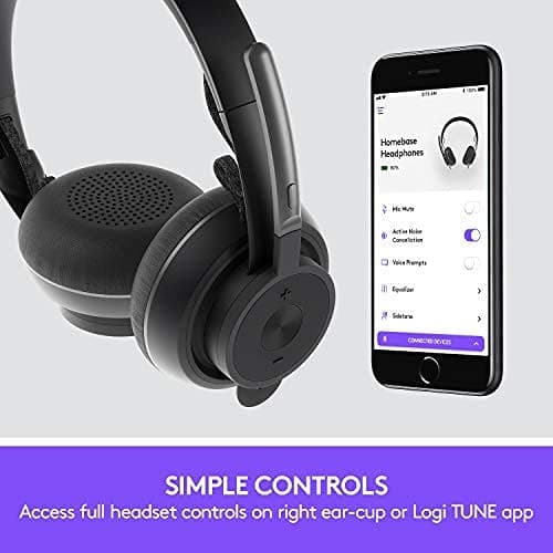 Logitech Zone Wireless Certified for Microsoft Teams Bluetooth Headset, Graphite