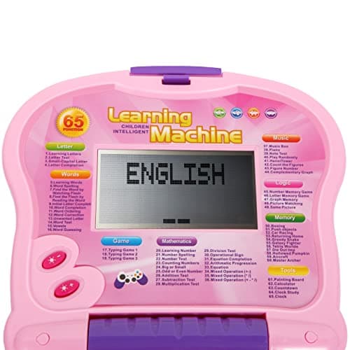 LESHITIAN Kids Laptop, 65 Learning Activities to Learn Alphabet, Words, Mathematics, Play Games and Music, Leaning Computer for Kids Ages 3+