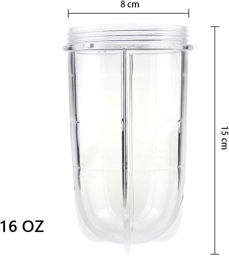 2 PCS Replacement Cups For Magic Bullet Replacement Parts 16OZ Blender Cups Jar compatible with 250W Magic Bullet MB1001 Series Juicer Mixer