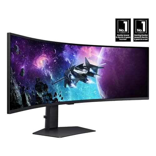 SAMSUNG 49" Odyssey G9 (G95C) Series DQHD 1000R Curved Gaming Monitor, 240Hz, 1ms(GtG), DisplayHDR 1000, AMD FreeSync Premium Pro, Eye Saver Mode, Auto Source Switch+, LS49CG950ENXZA, 2024