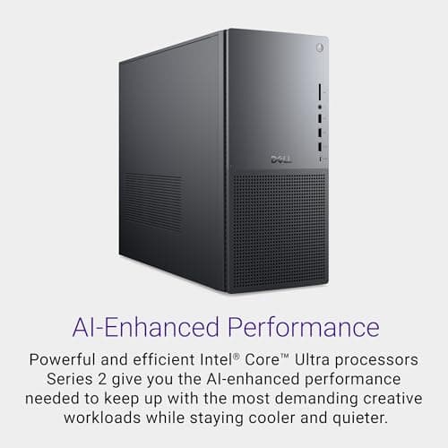 Dell Tower Plus EBT2250 Desktop - Intel Core Ultra 7 265, 1TB SSD, 32GB DDR5 RAM, Intel UHD, 1 Year Onsite Service & 6 Month Migrate, Windows 11 Home, 1-Year McAfee+Premium Protection - Black