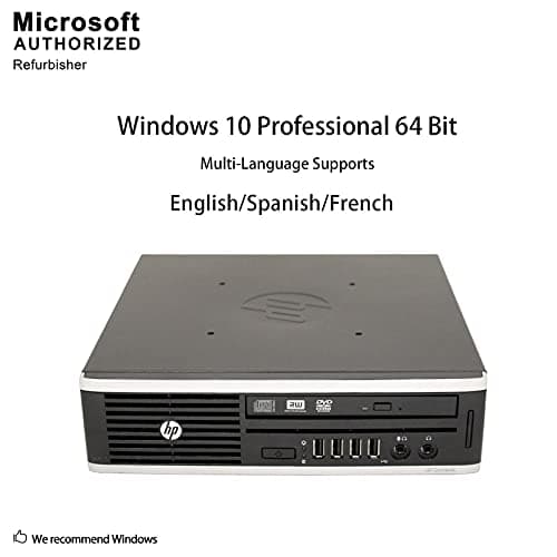 HP Elite 8300 Ultra Slim Desktop Computer, Intel Quad Core i5-3470S CPU, 8GB DDR3, 500GB HDD, USB 3.0, Windows 10 Pro (Renewed)