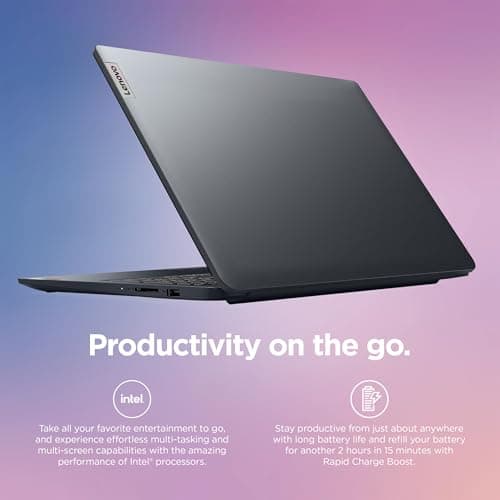Lenovo IdeaPad Laptop Computer 2025, 15.6" Display, 8GB RAM, 884GB Storage (256GB SSD + 128GB eMMC + 500GB Ext), Intel Dual Core Processor, Long Battery, MarxsolAccessory, 1 Year Office 365, Win 11
