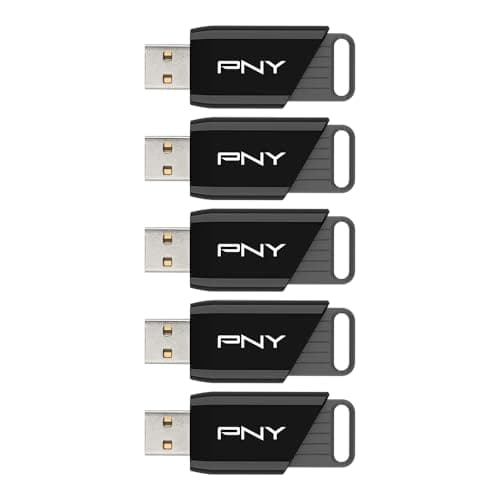 PNY 64GB Attaché X USB 3.2 Gen 1 Flash Drive, Advanced Performance Up to 130MB/s Read, Everyday Data Store & Transfer, Reliable Portable Storage, Durable, Type-A, Computers, Laptops, Desktops, 5-Pack