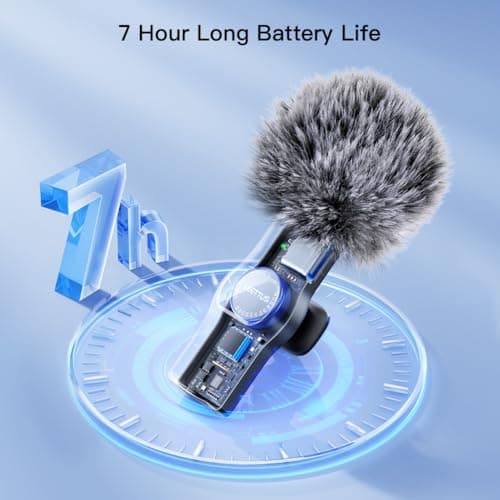 2pcs Dual Receivers Mini Microphone for iPhone 7-16 iPad Android Video Recording,Lavalier Wireless Microphone for Game Live Streaming,Interviews,YouTube,TikTok,Vlog,Gift