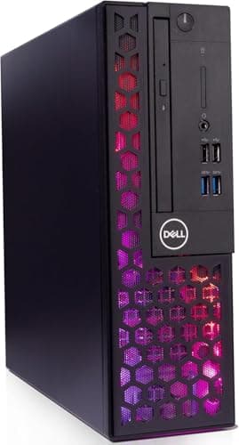Dell 3060 RGB PC Computer | Windows 11 Pro | Ultra Fast Intel i5-8500 | 16GB DDR4 RAM + 5000GB SSD | New 24" Monitor | 5G WiFi + BT (Renewed)