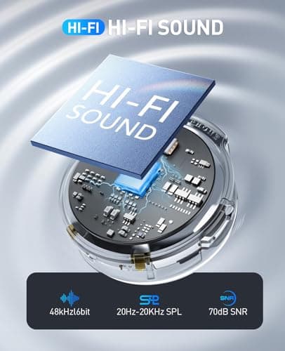 Wireless Lavalier Microphone for iPhone: Mini Wireless Microphones for Android Equipment - Noise Reduction Lapel Mic for Professional Recording - 80h Battery Life - 48KHz Studio Sound
