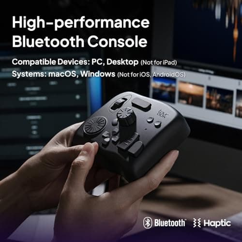TourBox Elite, Bluetooth Controller for Video Photo Editing Color Grading, Davinci Resolve Speed Editor, MacOS/Windows, Photoshop Lightroom Premiere Final Cut Pro Programmable Keyboard
