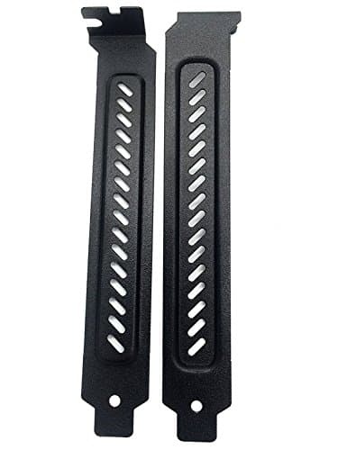 upHere Maximum Steel Profile Expansion Vented PCI Slot Cover Plate - Black- 10 Packs