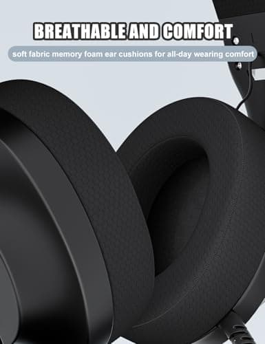 S30 Gaming Headset with Microphone,198g Lightweight Design, Wired Gaming Headphones for Xbox, Xbox Series X|S, PS5, PS4, Switch, PC, Noise Cancelling Mic, Soft Earmuffs (Black)