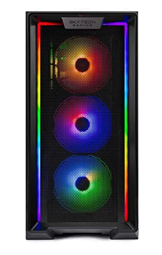 Skytech Nebula Gaming PC Desktop, Ryzen 5 5500 3.6 GHz (4.2GHz Turbo Boost), NVIDIA RTX 4060 8GB GDDR6X, 1TB SSD, 16GB DDR4 RAM 3200, 650W Gold PSU, Wi-Fi, Win 11 Home