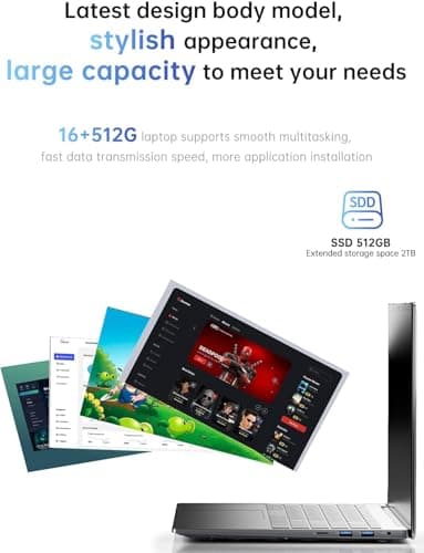 ACEMAGIC Laptop Computer with Windows 11,5000 mAh Battery,Intel N150 Quad-Core Processor UP to 3.6GHZ,16GB DDR4 RAM 512GB SSD,WiFi 5,Full HD IPS Display,2025 Laptops for Work Business Office