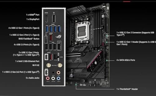 MICRO CENTER AMD Ryzen 7 7800X3D 8-Core16-Thread Desktop Processor with ASUS ROG Strix B650E-F Gaming WiFi AM5 Gaming Motherboard