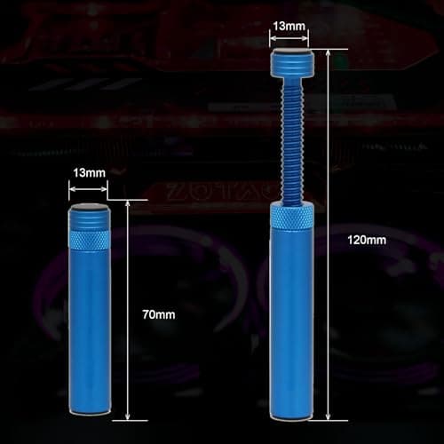 GPU Support Bracket, Graphics Video Card Brace with Height Adjustable, Anti Sag Holder for Universal Graphics Card Sag, GPU Stand with Magnet and Rubber Pad, Blue