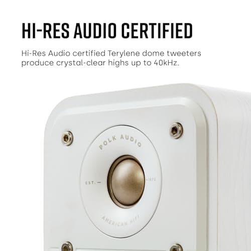 Polk Signature Elite ES10 Surround Loudspeaker - Hi-Res Audio Certified, Dolby Atmos & DTS:X Compatible, 1" Tweeter & 4" Woofer, Power Port Technology for Effortless Bass (Pair, Stunning Black)