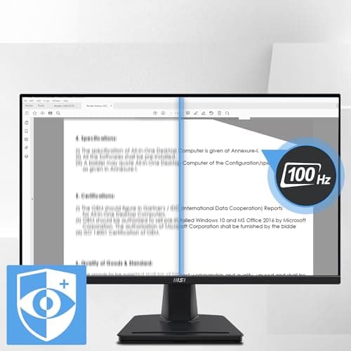 msi PRO MP275Q 27 Inch WQHD Office Monitor - 2560 x 1440 IPS Panel, 100 Hz, Eye-Friendly Screen, Built-in Speakers, Tilt-Adjustable - HDMI 2.0b, DP (1.2a)