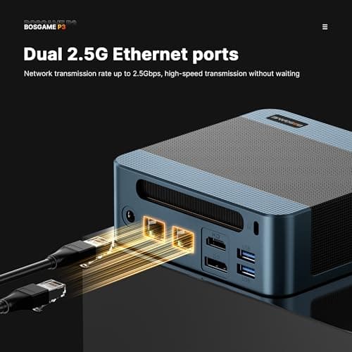 P3 Lite Mini PC, AMD Ryzen 7 6800H Mini Computers, 24GB DDR5, 1TB PCIe SSD, 4K Triple Display & USB4, Dual 2.5G LAN & Wi-Fi 6E & BT5.2, Desktop Computers for Gaming, Office, Design