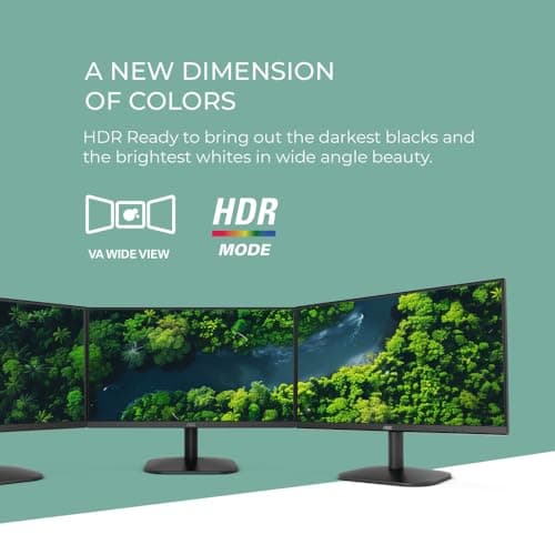 AOC 22B2HM2 22" Full HD (1920 x 1080) 100Hz LED Monitor, Adaptive Sync, VGA x1, HDMI x1, Flicker-Free, Low Blue Light, HDR Ready, VESA, Tilt Adjust, Earphone Out, Eco-Friendly