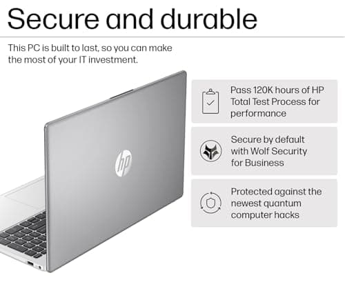 HP 255 G10 Business Laptop (15.6" FHD IPS Anti-glare, AMD Ryzen 5 7530U (> Intel i7-1165G7) 16GB RAM, 512GB SSD) for Home, Student, Webcam, Numeric Keypad, HDMI, Wi-Fi, Bluetooth, Win 11 Pro w/Copilot