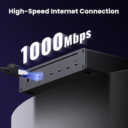 UGREEN Revodok Max 208 8-in-1 Thunderbolt 4 Dock - 40Gbps Hub, 3 x Thunderbolt 4, Dual 4K@60Hz or Single 8K Display, 85W Charging, Gigabit Ethernet, 3 x USB A 3.2 for Mac M1/M2/M3/M4 Pro/Max