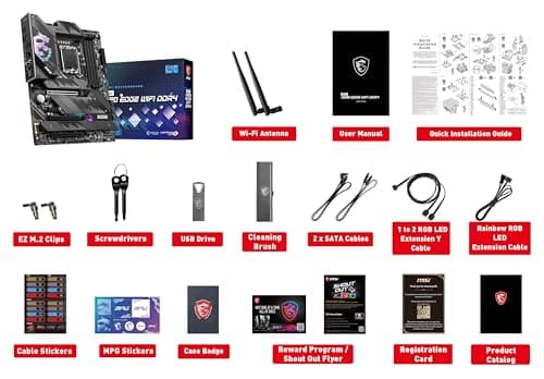 MSI MPG Z690 Edge WiFi DDR4 Gaming Motherboard (ATX, 12th Gen Intel Core, LGA 1700 Socket, DDR4, PCIe 4, CFX, M.2 Slots, Wi-Fi 6)