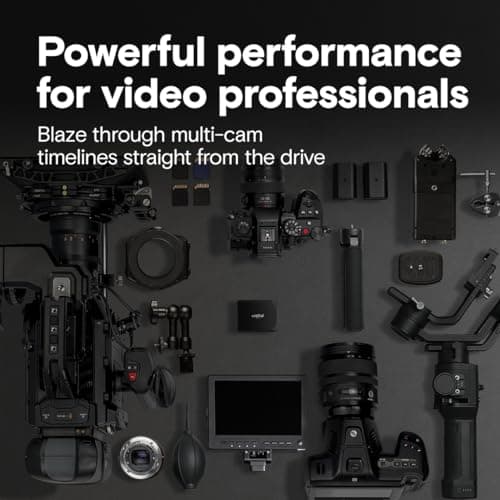 Crucial X10 Pro 4TB Portable SSD, Up to 2100MB/s Read, 2000MB/s Write, 3.2 USB-C, External Solid State Drive, Durable Storage for PC & Mac, for Professional Creators, Black - ‎CT4000X10PROSSD902