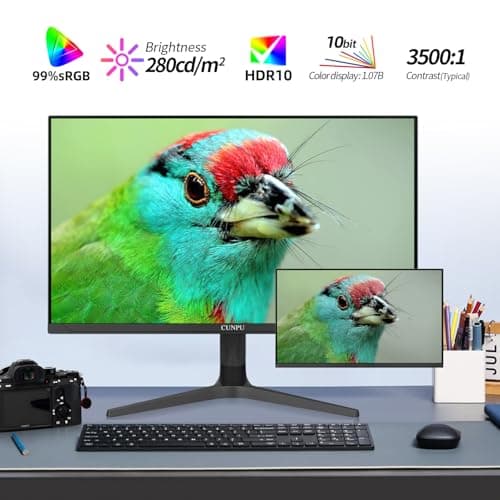 32 inch 4K UHD (3840 x 2160) Monitor IPS Ultra-Thin Computer Monitor 60Hz sRGB 100% Built-in Dual Speakers HDR10 VESA DisplayPort HDMI Height/Tilt/Pivot Adjustment