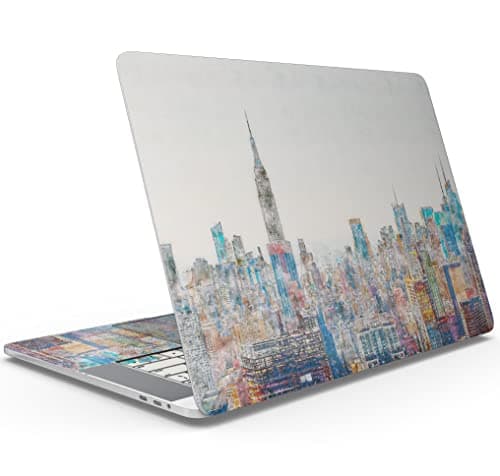 Watercolor New York City Skyline Full-Body Wrap Scratch Resistant Decal Skin-Kit Compatible with MacBook 13" Pro M1 (A2338)