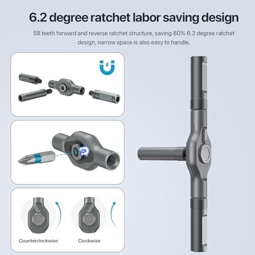 24 in 1 Magnetic Screwdriver Set, DIY Ratchet Mini Screwdriver Set, Removable self-assembly Precision Screwdriver kit, Magnetic DIY Precision Tool kit for PC Mobile Watch Bicycle
